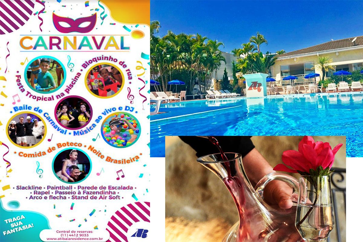 APROVEITE O CARNAVAL NO ATIBAIA RESIDENCE HOTEL & RESORT, COM MUITO CONFORTO E TRANQUILIDADE