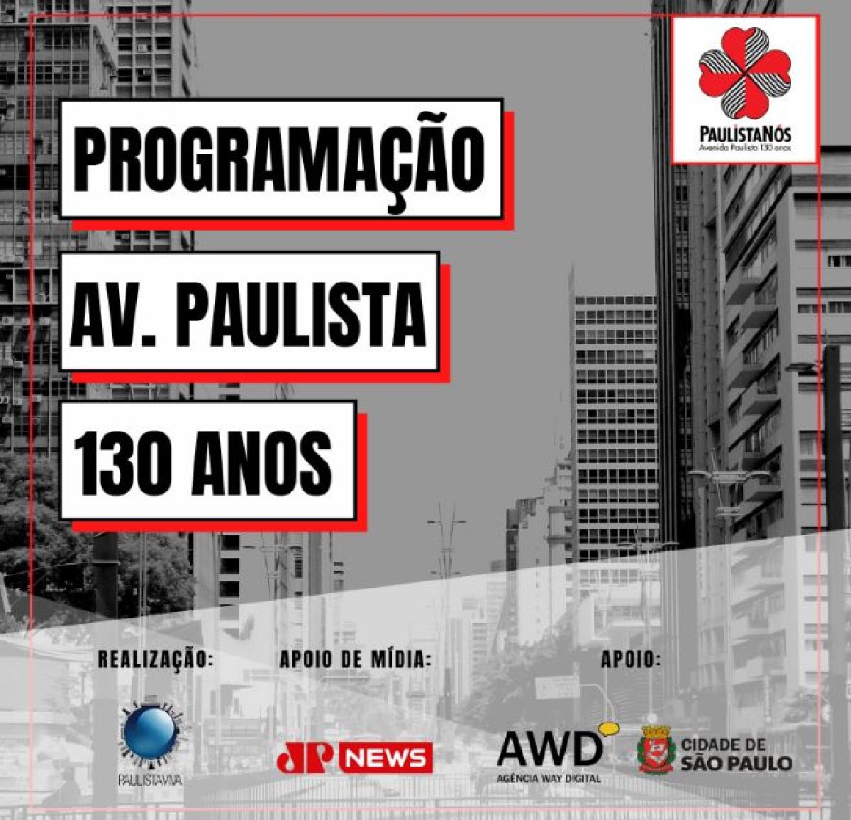 ANIVERSÁRIO DA AVENIDA PAULISTA TERÁ NANDO REIS, RINCON SAPIÊNCIA E PIANO VOADOR