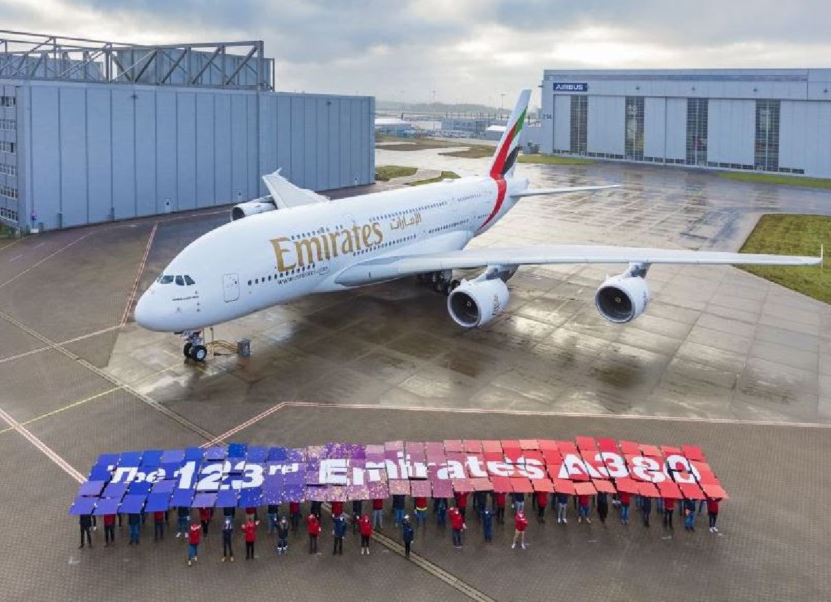 EMIRATES COMPLETA SUA FROTA DE A380 COM A ENTREGA DA 123ª AERONAVE