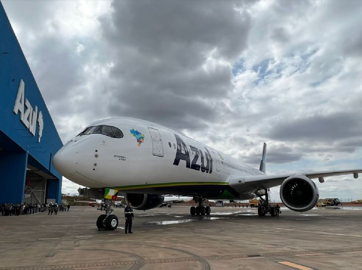 CHEGA EM CAMPINAS O PRIMEIRO AVIÃO AIRBUS A350 DA AZUL