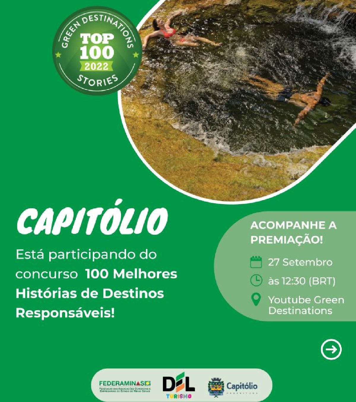 CAPITÓLIO É DESTAQUE EM CONCURSO MUNDIAL DE TURISMO RESPONSÁVEL