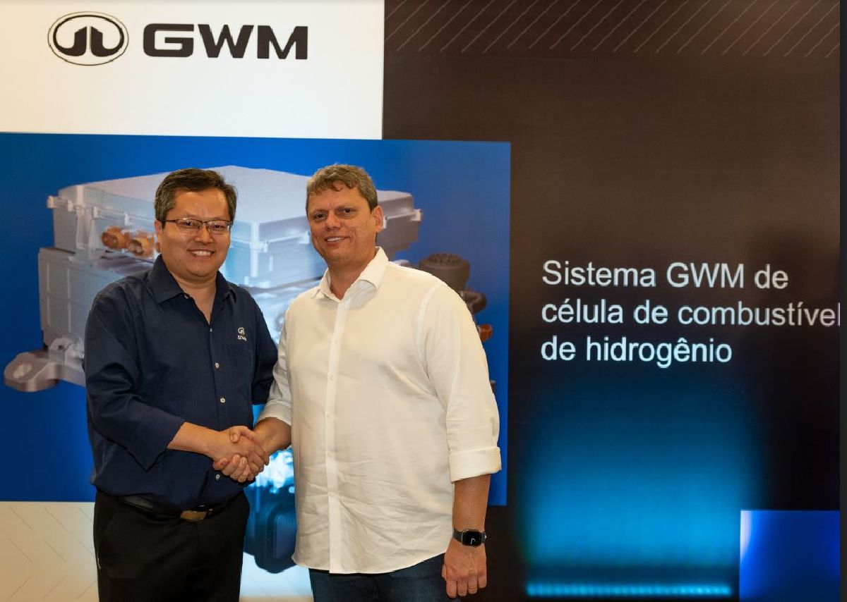 Governador Tarcísio de Freitas anuncia plano  da GWM para criar rota de veículos  a hidrogênio em São Paulo