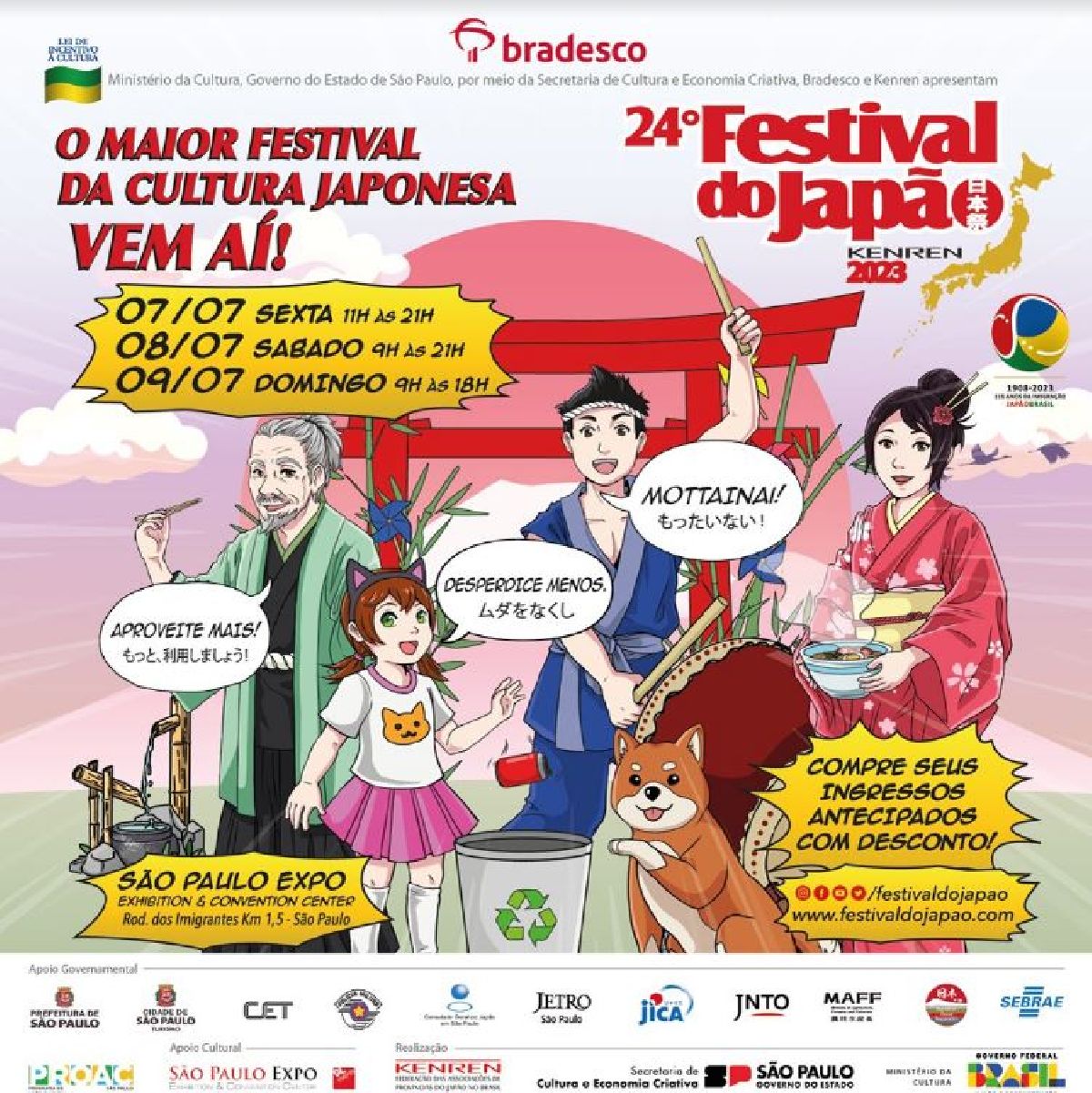  24º Festival do Japão acontece de  7 a 9 de julho, no São Paulo Expo