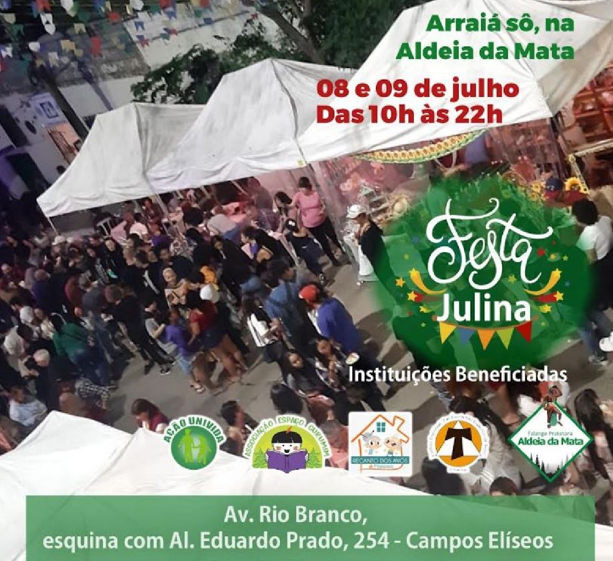 Festa julina Arraiá da Aldeia será nos dias 8 e 9 de julho 