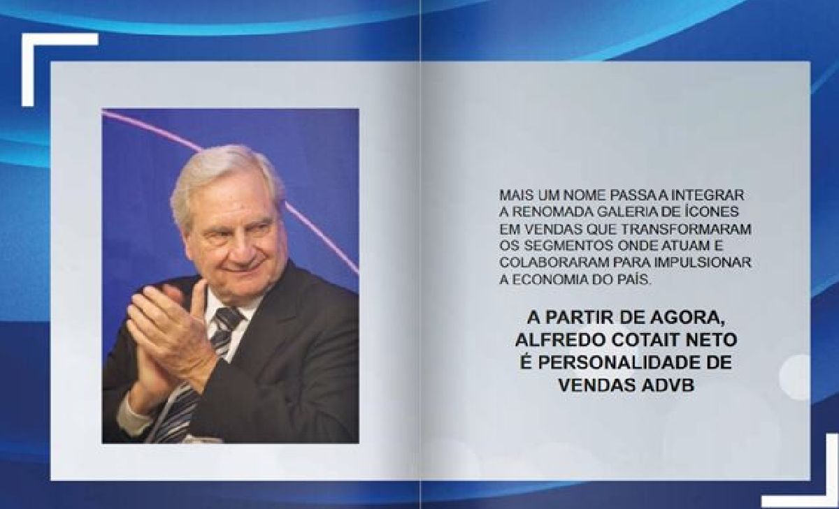 Alfredo Cotait é aclamado 59ª Personalidade de Vendas ADVB