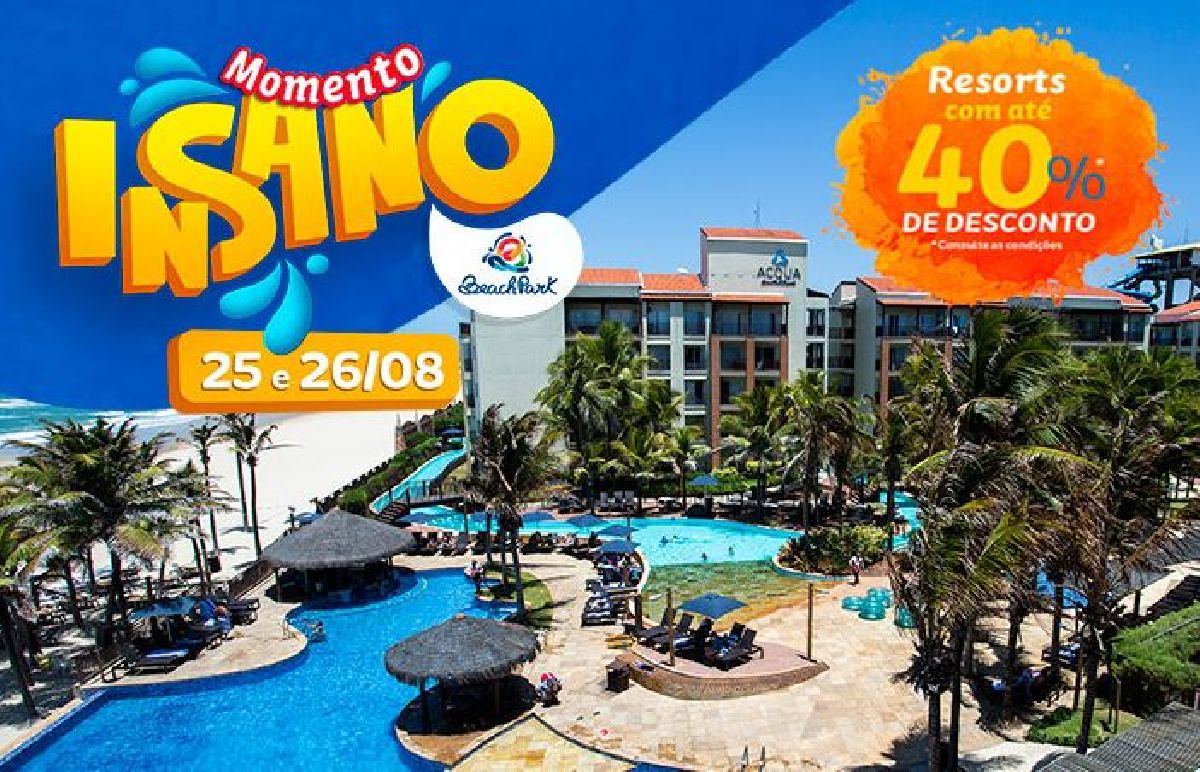  Beach Park promove Momento Insano com descontos especiais para hotelaria e ingressos para o Aqua Park