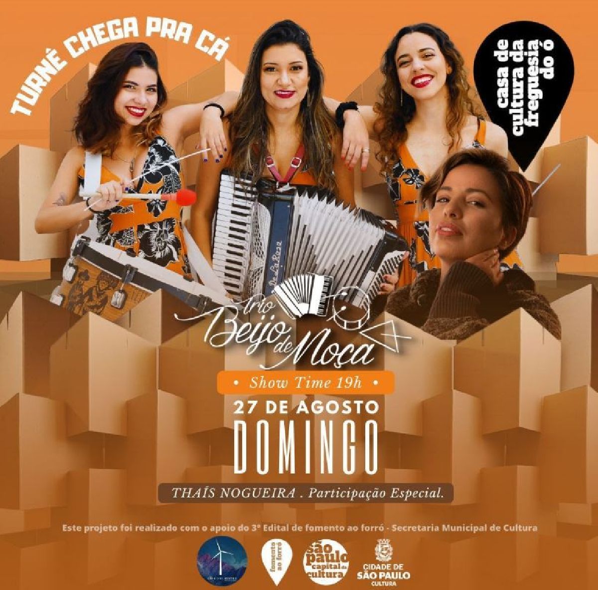 Trio Beijo de Moça apresenta o segundo show da Turnê: “Chega Pra Cá”