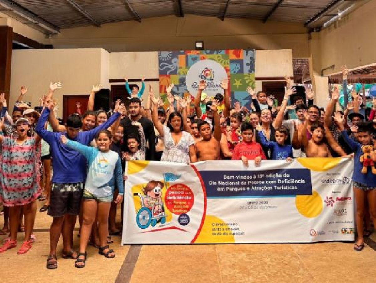 Beach Park recebe 400 crianças, jovens e seus acompanhantes em comemoração ao Dia Nacional da Pessoa com Deficiência 2023 (DNPD) 