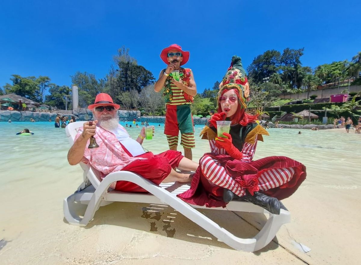 Papai Noel vai se refrescar no Thermas da Mata neste verão