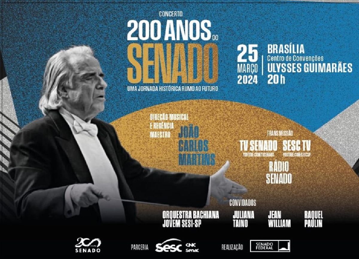 Parceria entre SescTV e TV Senado oferece concerto regido e dirigido por João Carlos Martins dia 25 de março
