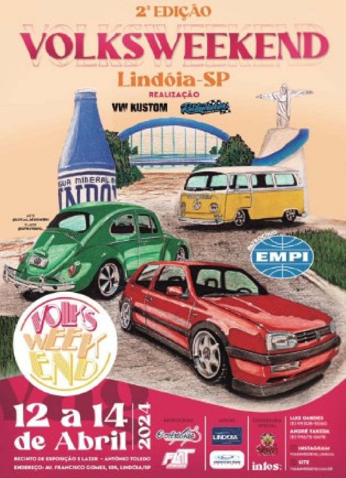 A segunda edição da VolksWeekend, acontece neste final de semana, de 12 a 14 em Lindoia/SP no Circuíto das Aguas Paulista