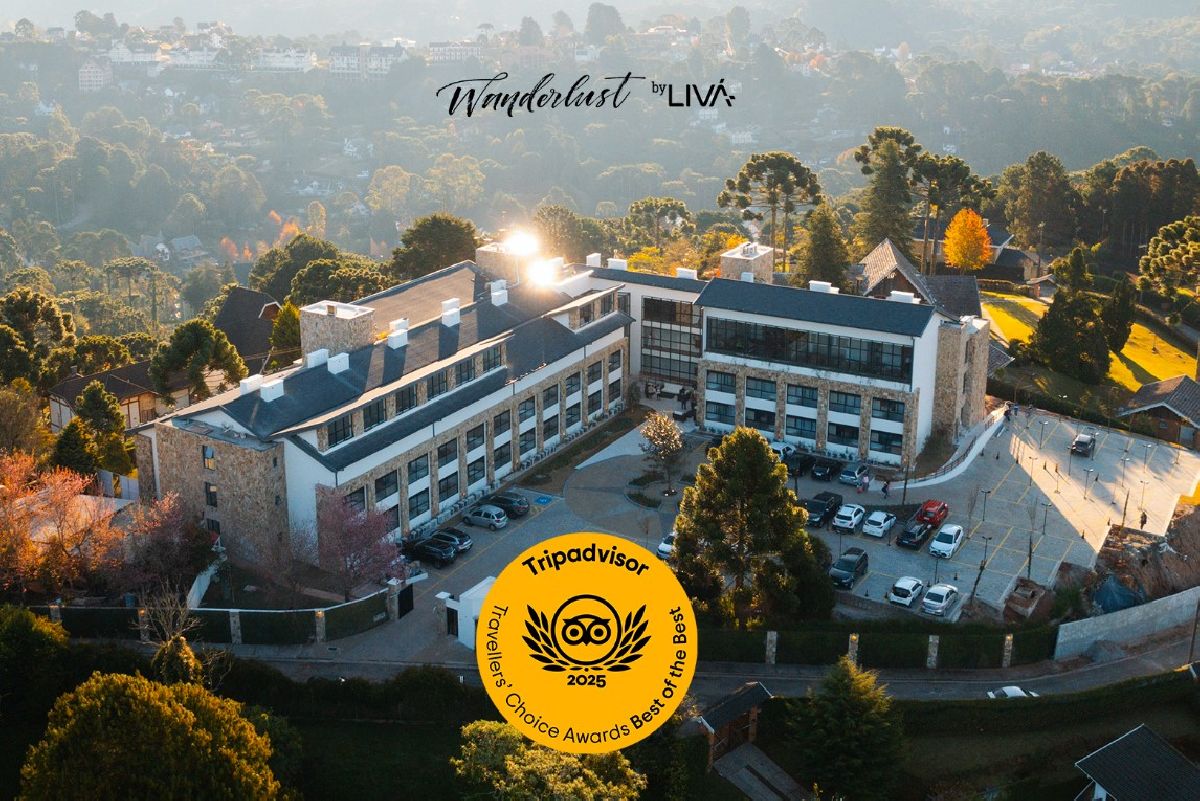 Livá comemora o reconhecimento do Wanderlust Experience Hotel como um dos melhores do Brasil pelo TripAdvisor