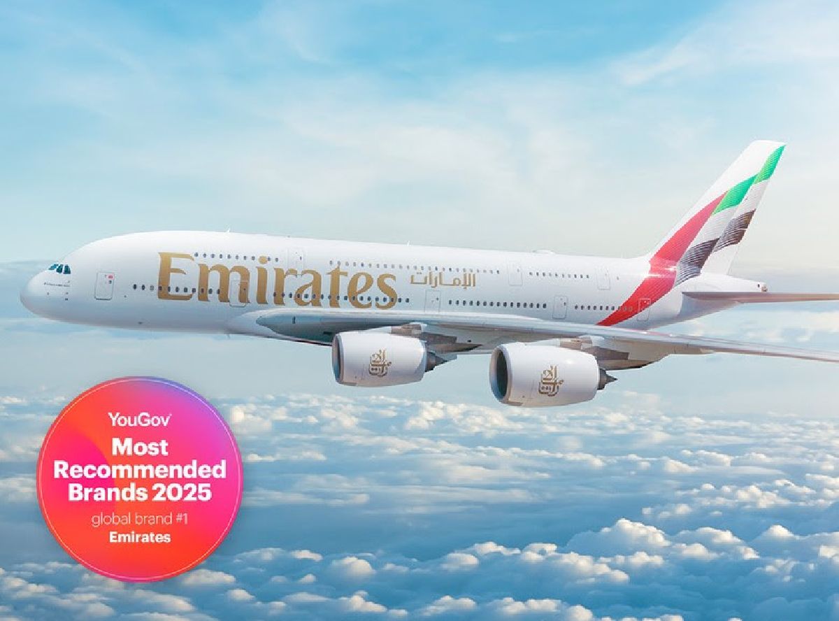 Emirates é a Marca Global Mais Recomendada de 2025 pela YouGov