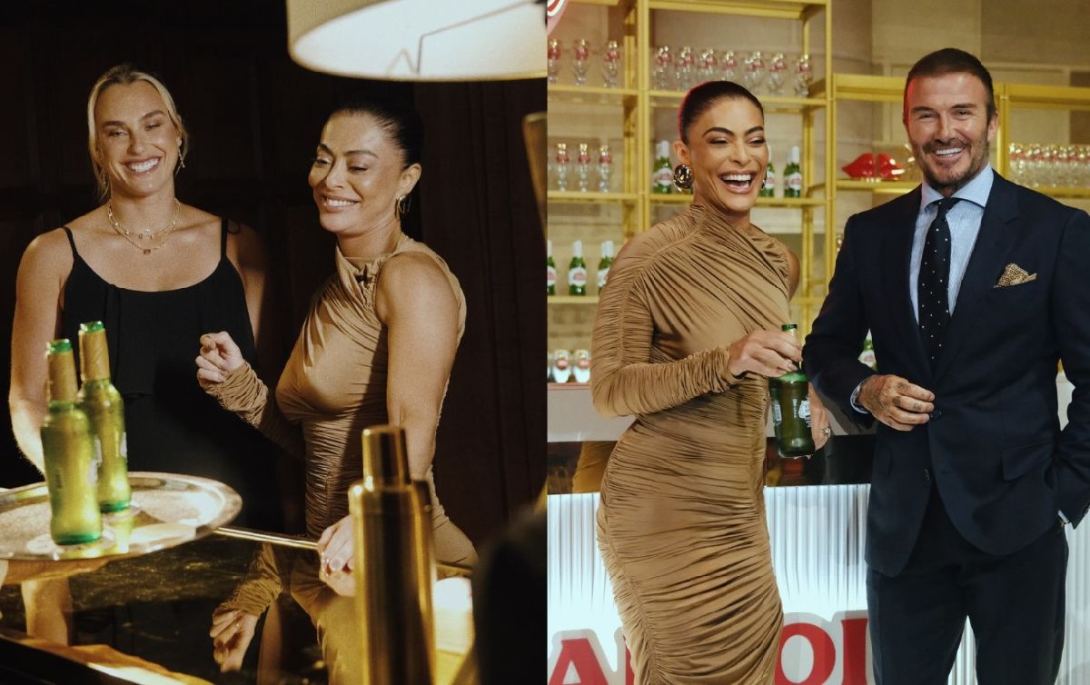 Juliana Paes encontra com a tenista Aryna Sabalenka e David Beckham em jantar exclusivo promovido por Stella Artois em Nova York