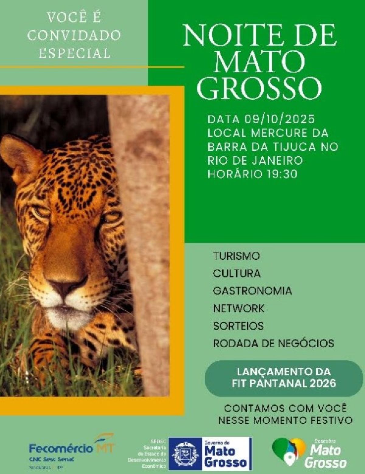 Noite de Mato Grosso com o lançamento da FIT Pantanal-2026