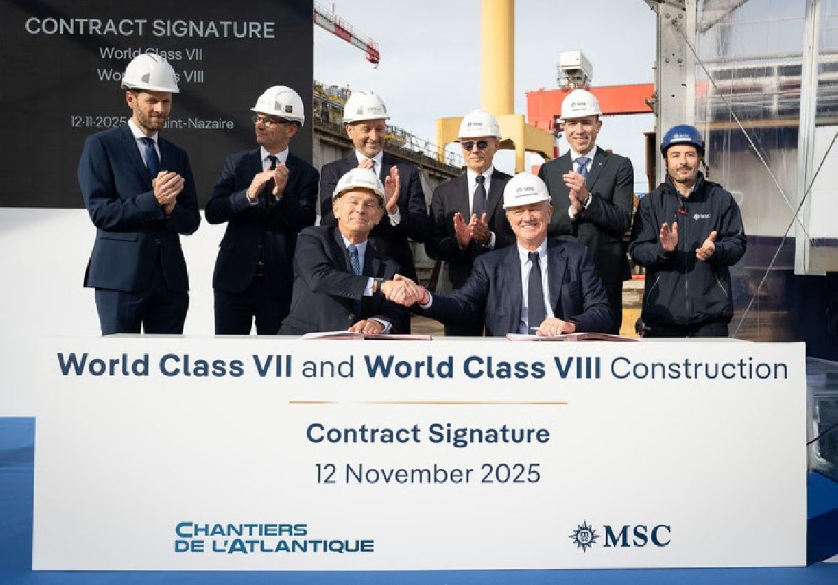 MSC Cruzeiros anuncia dois novos navios da Classe World durante dupla celebração com o estaleiro Chantiers de l Atlantique