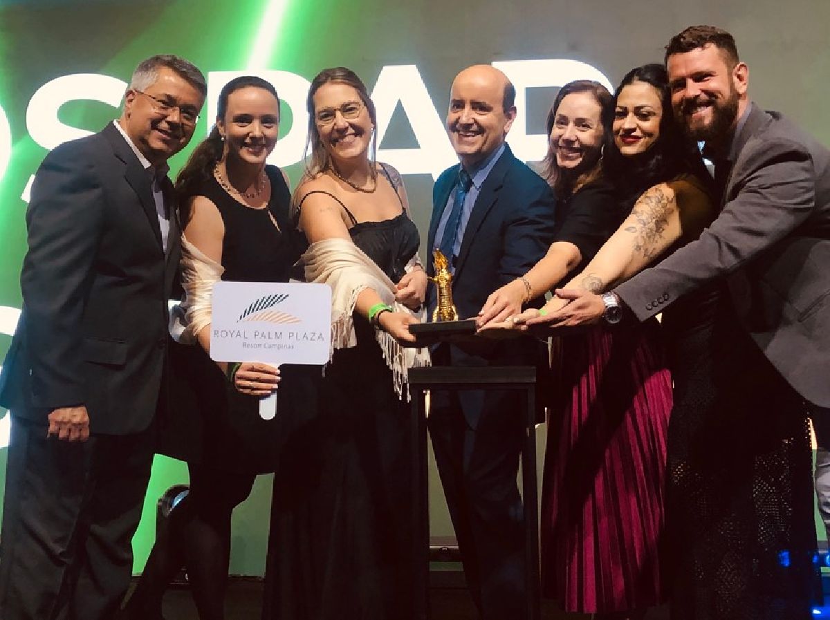 Pelo 19º ano consecutivo, Royal Palm Plaza Resort, de Campinas, ganha o prêmio Caio como Melhor Resort Urbano ou de Campo do País