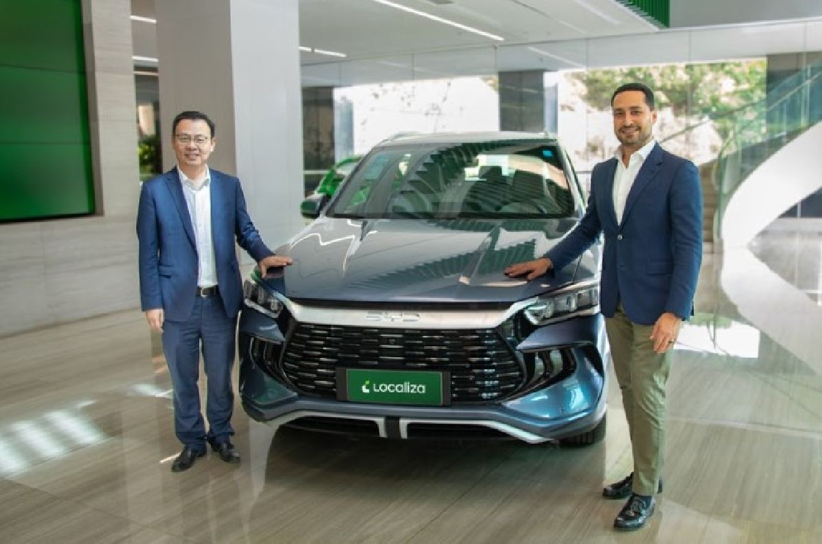 Localiza&Co anuncia acordo com a BYD para a compra de 10 mil veículos híbridos e elétricos