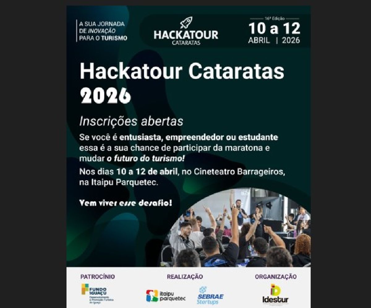 Inovação para o turismo: Hackatour Cataratas está com inscrições abertas